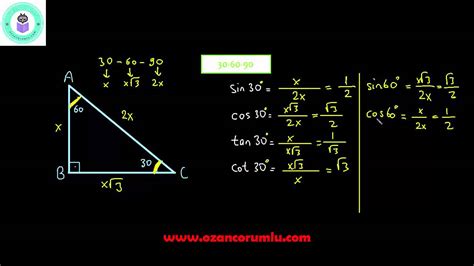 Özel üçgenler trigonometri